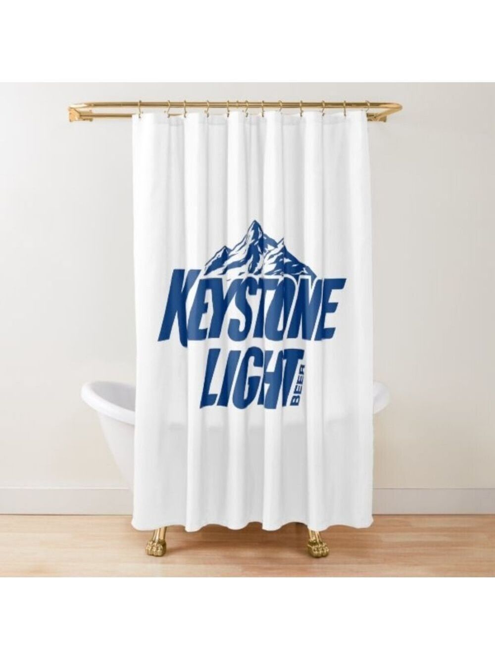 Keystone Light Shower Curtain Blue NWOT